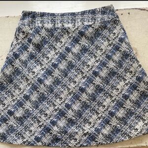 Cato Blue Black & Silver A-line Skirt Women Size 14